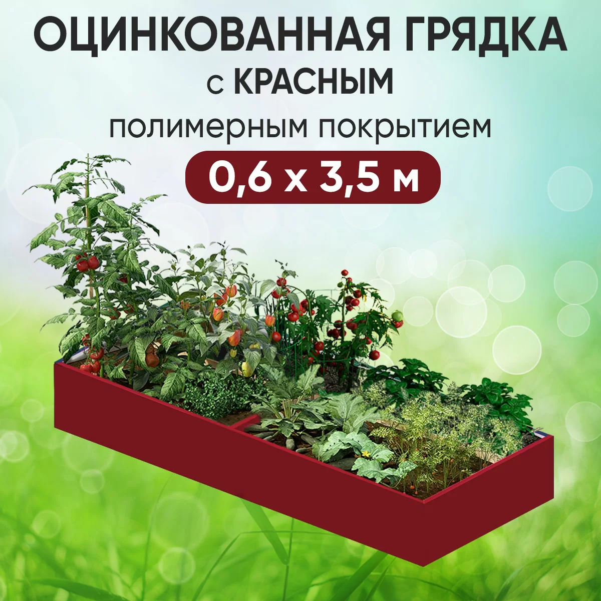 Грядка красная (0,6 х 3,5)